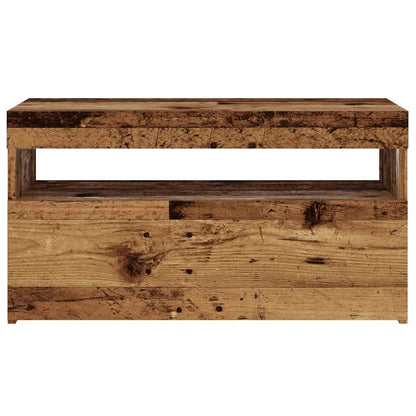 TV Cabinets with LED Lights 2 pcs Old Wood Engineered Wood
