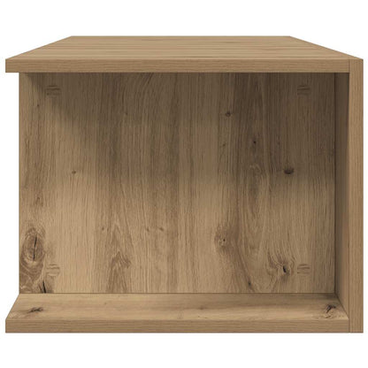 TV Cabinet with LED Lights Artisan Oak 90x39x30 cm Engineered Wood