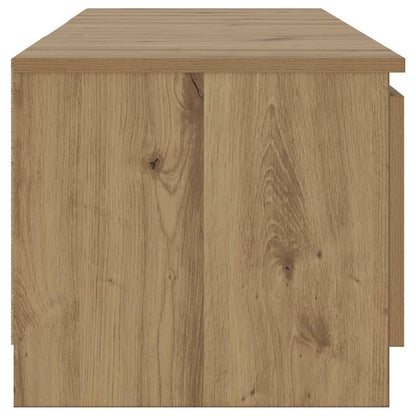 TV Cabinet with LED Lights Artisian Oak 140x40x36 cm Engineered Wood