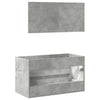 Bathroom Cabinet with Mirror Concrete Grey Engineered Wood