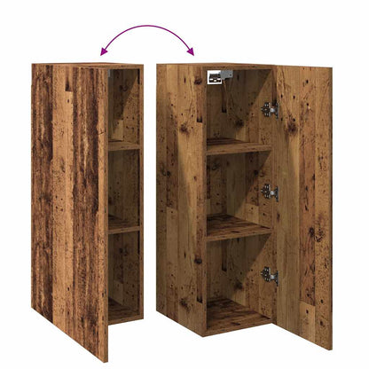 TV Cabinets 2 pcs Old Wood 30.5x30x90 cm Engineered Wood
