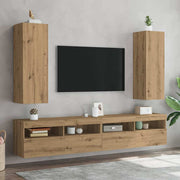 TV Cabinets 2 pcs Artisan Oak 30.5x30x90 cm Engineered Wood