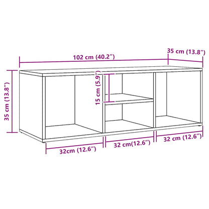 Shoe Storage Bench Artisan Oak 105x35x35 cm Engineered Wood