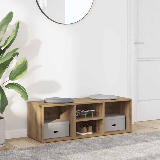 Shoe Storage Bench Artisan Oak 102x35x35 cm Engineered Wood