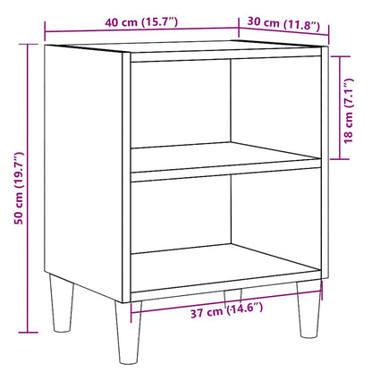 Bedside Cabinets 2 pcs Old Wood 40x30x50 cm Engineered Wood