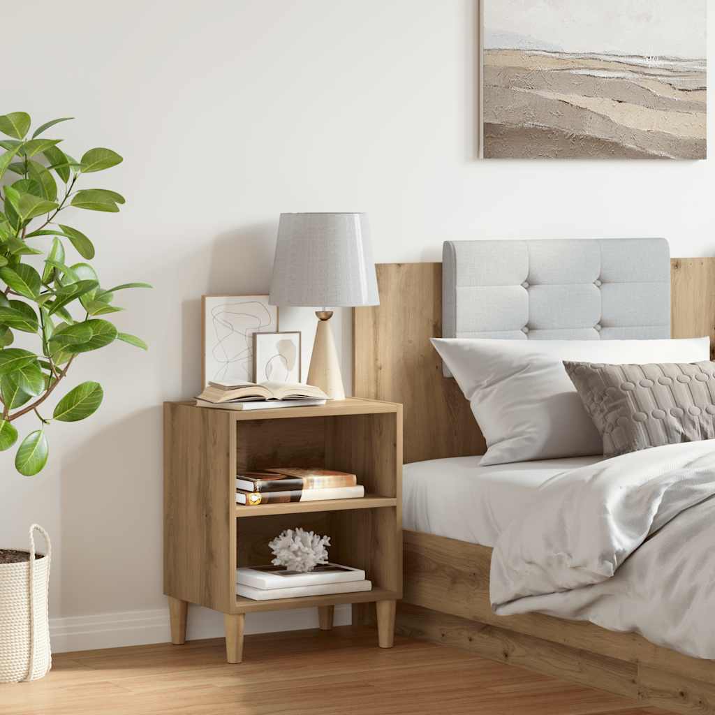 Bedside Cabinet Artisan Oak 40x30x50 cm Engineered Wood