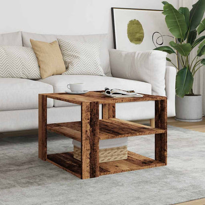 Coffee Table Old Wood 58x58x40 cm Engineered Wood
