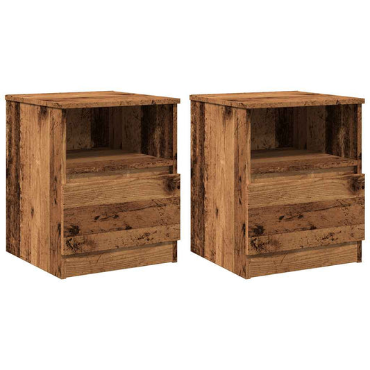 Bedside Cabinets 2 pcs Old Wood 40x40x50 cm Engineered Wood