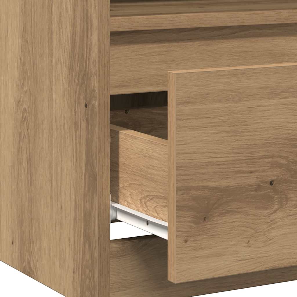 Bedside Cabinet Artisan Oak 40x40x50 cm Engineered Wood