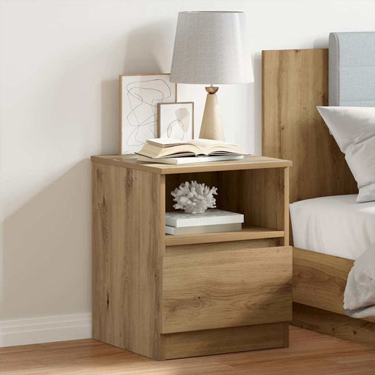 Bedside Cabinet Artisan Oak 40x40x50 cm Engineered Wood