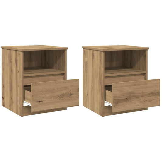 Bedside Cabinets 2 pcs Artisan Oak 40x40x50 cm Engineered Wood