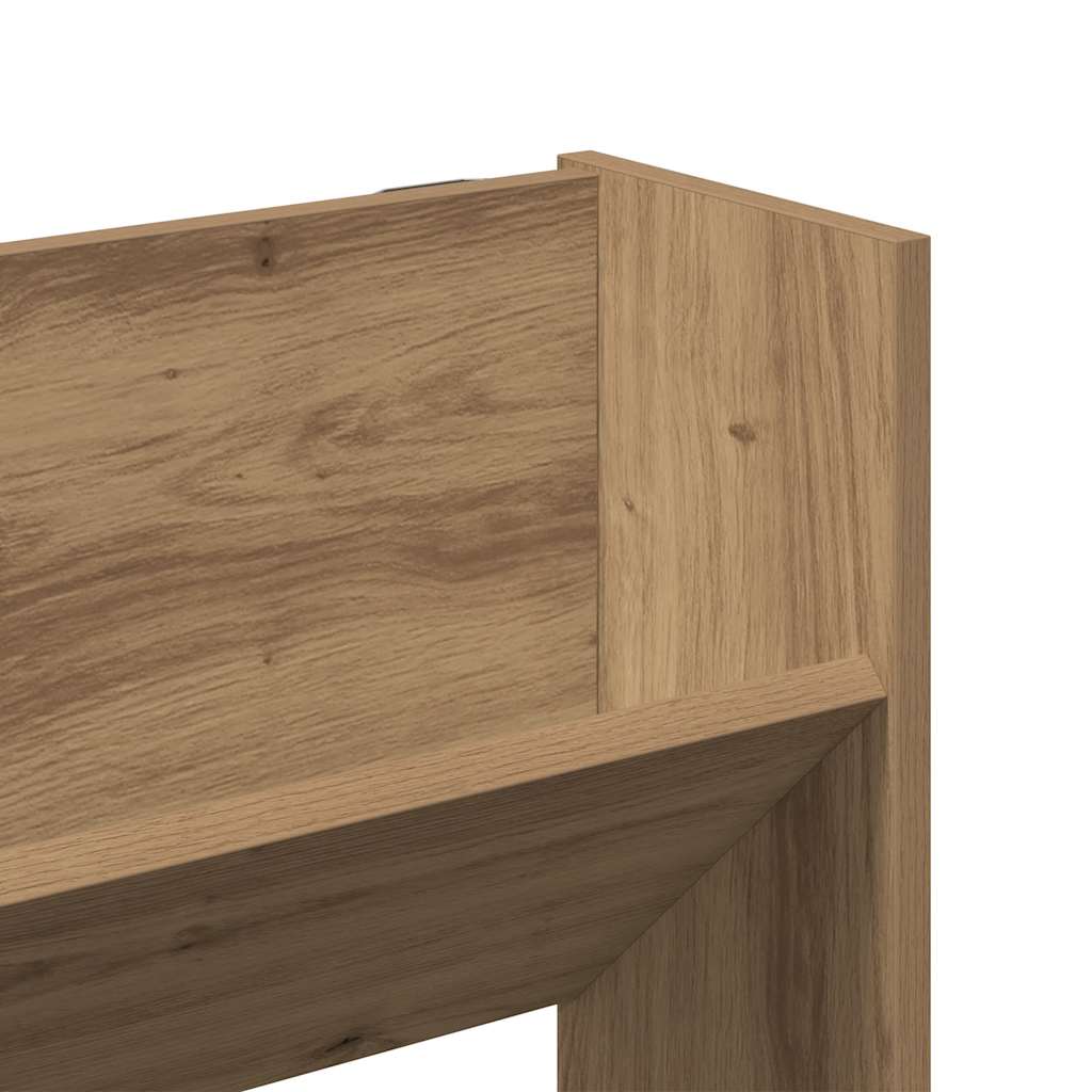 Wall Shoe Cabinet Artisan Oak 80x18x90 cm Engineered Wood