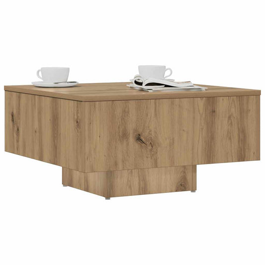 Coffee Table Artisan Oak 60x60x31.5 cm Engineered Wood