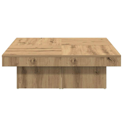 Coffee Table Artisan Oak 90x90x28 cm Engineered Wood