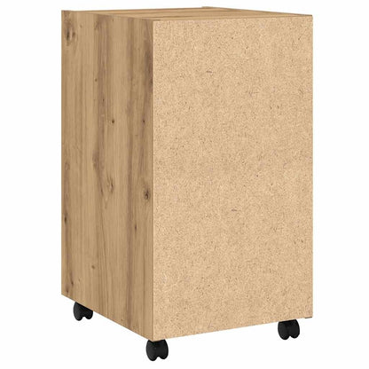 Cabinet with Wheels Artisan Oak 33x38x60 cm Engineered Wood