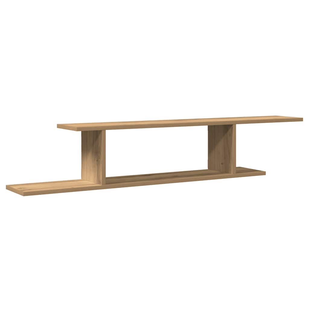 Wall-Mounted TV Shelf Artisan Oak 125x18x23 cm Engineered Wood