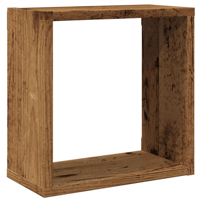 Wall Cube Shelves 4 pcs Old Wood 30x15x30 cm Engineered Wood