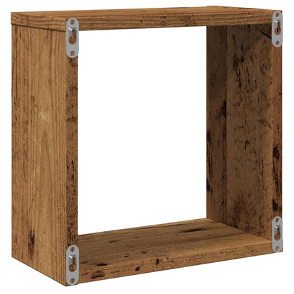 Wall Cube Shelves 4 pcs Old Wood 30x15x30 cm Engineered Wood