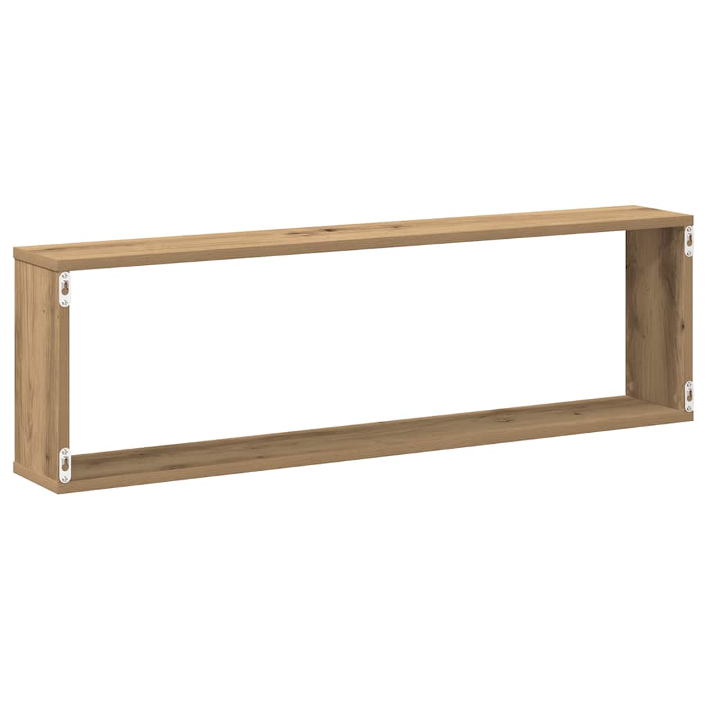 Wall Cube Shelves 4 pcs Artisan Oak 100x15x30 cm Engineered Wood