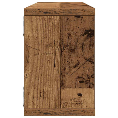 Wall Cube Shelves 4 pcs Old Wood 60x15x23 cm Engineered Wood