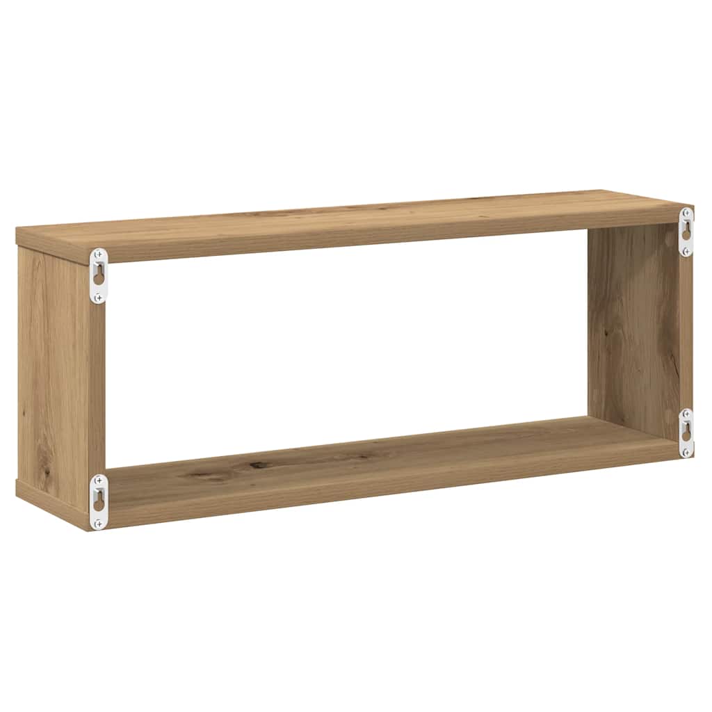 Wall Cube Shelves 6 pcs Artisan Oak 60x15x23 cm Engineered Wood