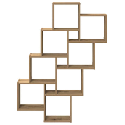 Wall Cube Shelf Artisan Oak 90x15x119.5 cm Engineered Wood