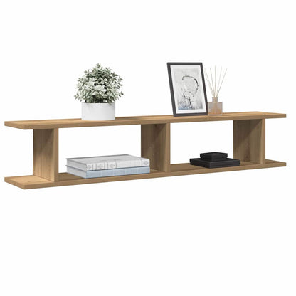 Wall Shelves 2 pcs Artisan Oak 105x18x20 cm Engineered Wood
