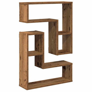 Wall Cube Shelves 2 pcs Old Wood 50x15x50 cm Engineered Wood