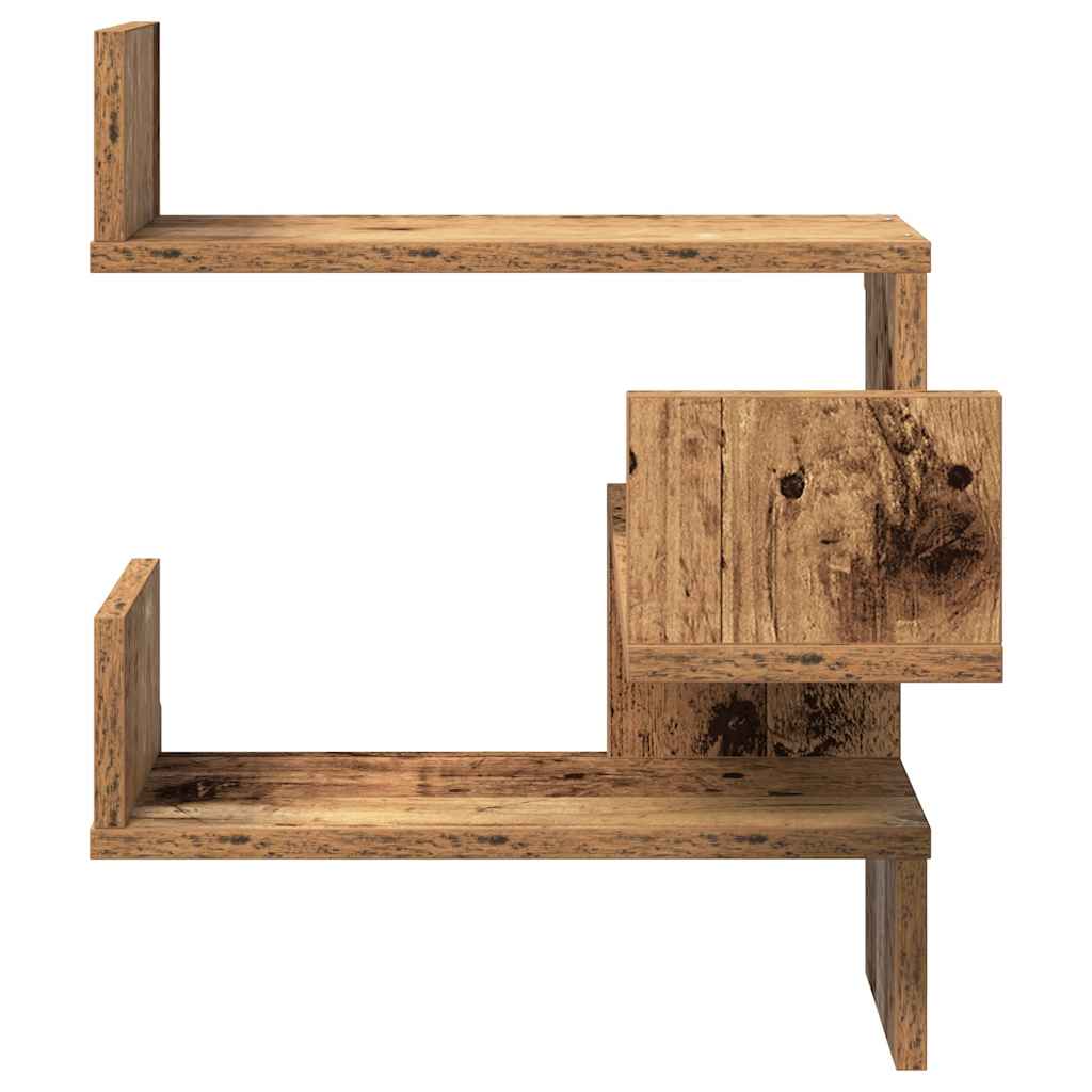 Wall Corner Shelf Old Wood 40x40x49,5 cm Engineered Wood