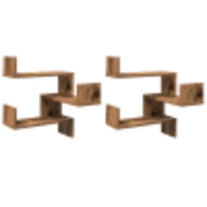 Wall Corner Shelves 2 pcs Old Wood 40x40x49,5 cm Engineered Wood