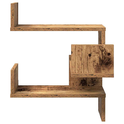Wall Corner Shelves 2 pcs Old Wood 40x40x49,5 cm Engineered Wood
