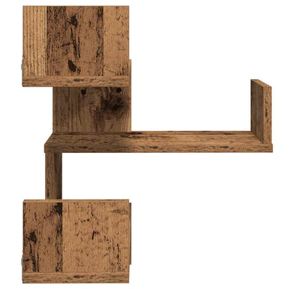 Wall Corner Shelves 2 pcs Old Wood 40x40x49,5 cm Engineered Wood