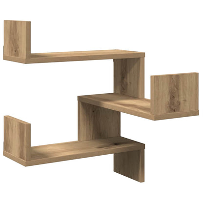Wall Corner Shelves 2 pcs Artisan Oak 40x40x49,5 cm Engineered Wood