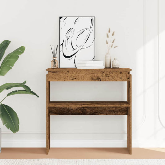 Console Table Old Wood 80x30x80 cm Engineered Wood