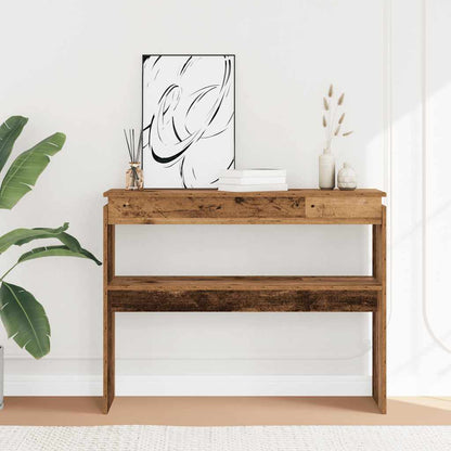 Console Table Old Wood 102x30x80 cm Engineered Wood