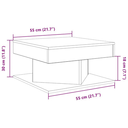 Coffee Table Artisan Oak 55x55x30 cm Engineered Wood