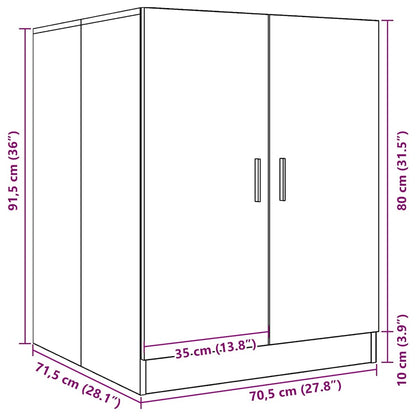 Washing Machine Cabinet Artisan Oak 70.5x71.5x91.5 cm