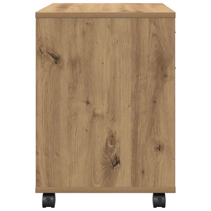 Rolling Cabinet Artisan Oak 45x38x54 cm Engineered Wood