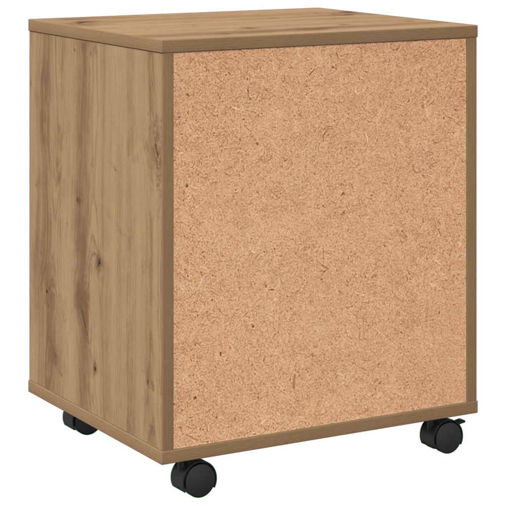 Rolling Cabinet Artisan Oak 45x38x54 cm Engineered Wood