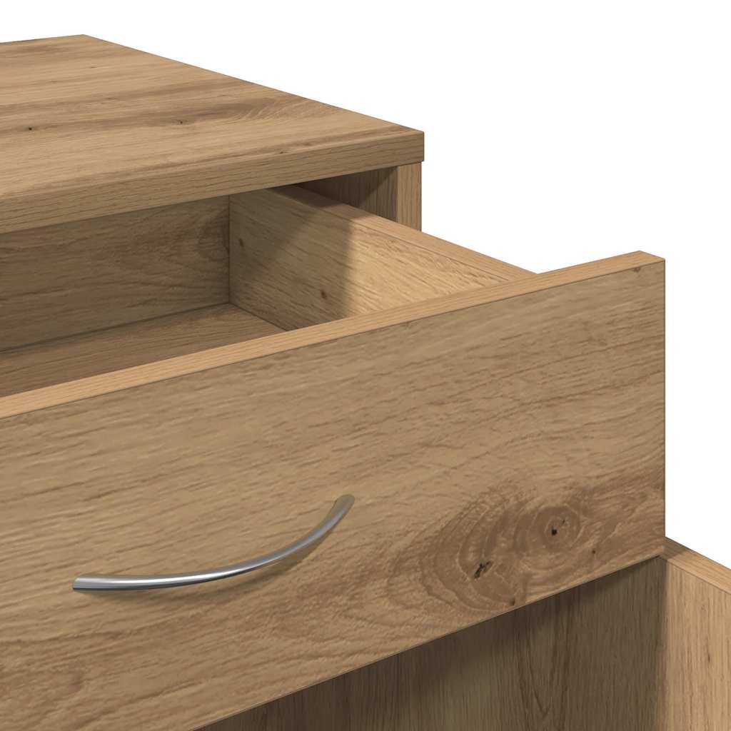 Rolling Cabinet Artisan Oak 45x38x54 cm Engineered Wood