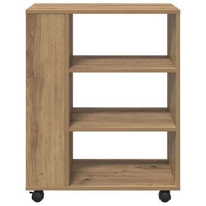 Rolling Cabinet Artisan Oak 60x35x75 cm Engineered Wood