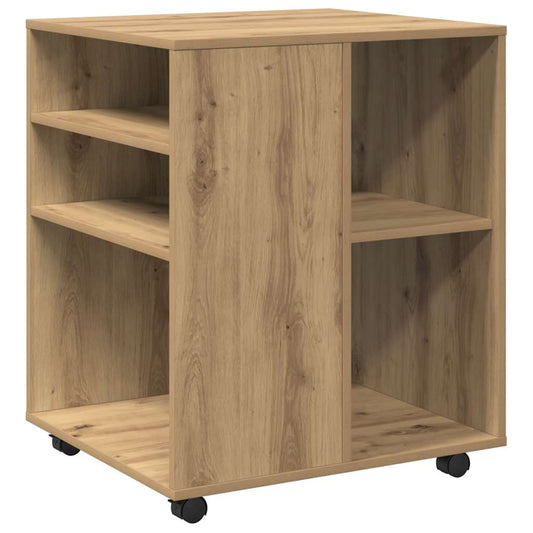 Rolling Cabinet Artisan Oak 60x53x72 cm Engineered Wood