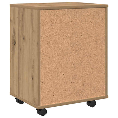 Rolling Cabinet Artisan Oak 46x36x59 cm Engineered Wood