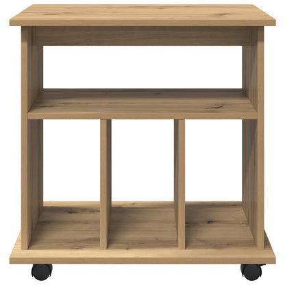 Rolling Cabinet Artisan Oak 60x45x60 cm Engineered Wood