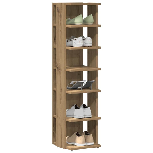 Shoe Cabinet Artisan Oak 28x27x102 cm Engineered Wood
