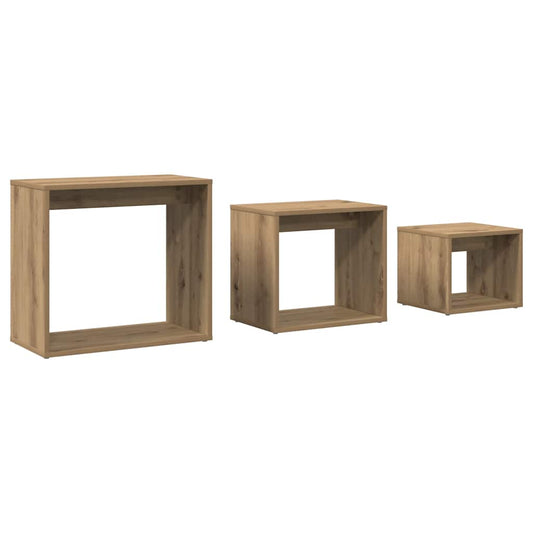 Nesting Tables 3 pcs Artisan Oak Engineered Wood