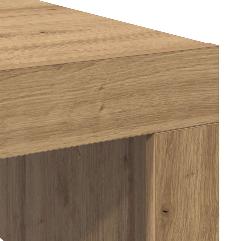 Coffee Table Artisan Oak 100x100x35 cm Engineered Wood