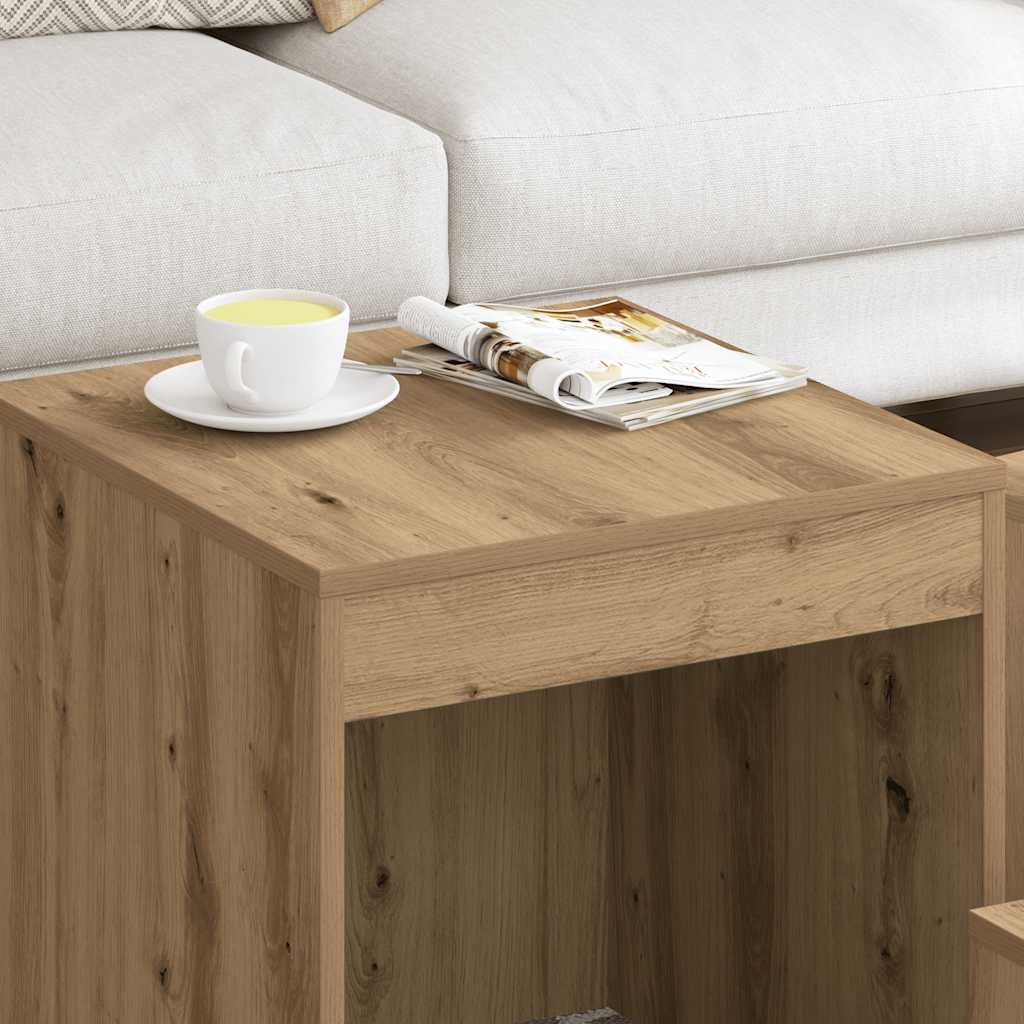 Nesting Tables 3 pcs Artisan Oak Engineered Wood