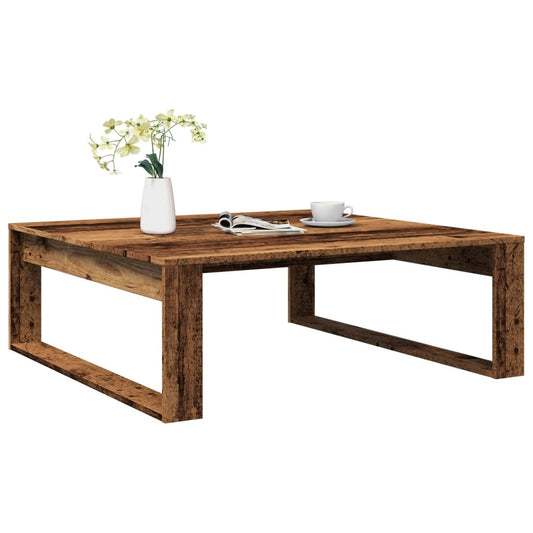 Coffee Table Old Wood 100x100x35 cm Engineered Wood