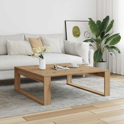 Coffee Table Artisan Oak 100x100x35 cm Engineered Wood